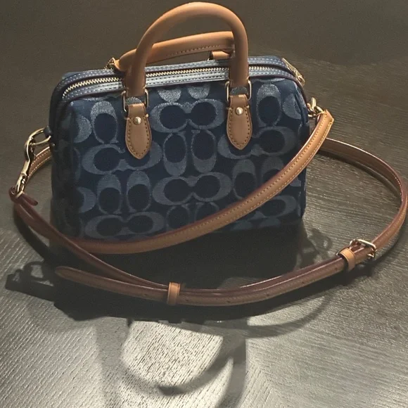 Mini Rowan Crossbody Bag In Signature Denim - Picture 15 of 16